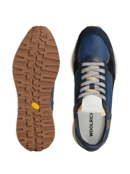Sneakerși Woolrich din piele de căprioară albastru