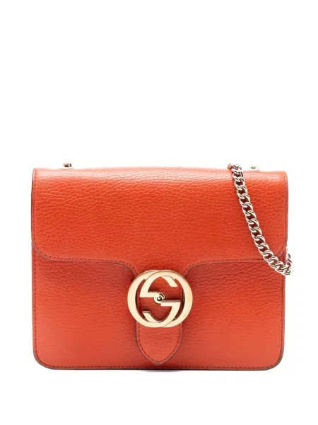 Malá crossbody kabelka Gucci Pre-owned oranžová