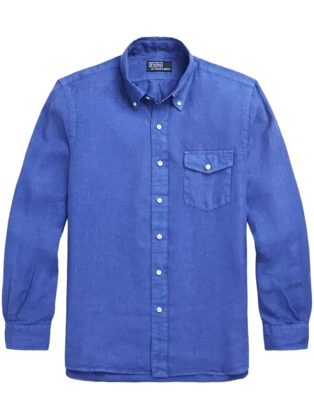 Φλοράλ παντελόνι Polo Ralph Lauren με κέντημα με λαιμόκοψη v μπλε