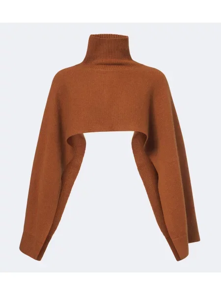 Poncho Isabel Marant de lână portocaliu