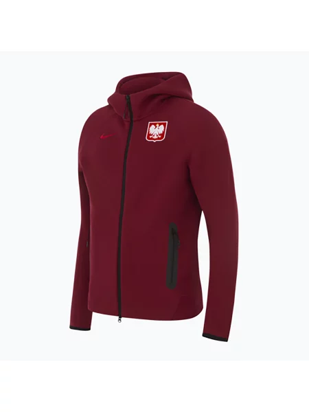 Fleece kapucnis melegítő felső Nike piros