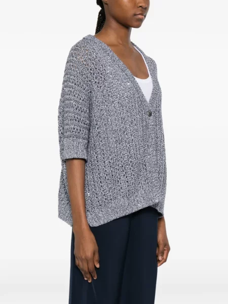 Dzianinowy kardigan Hemisphere niebieski