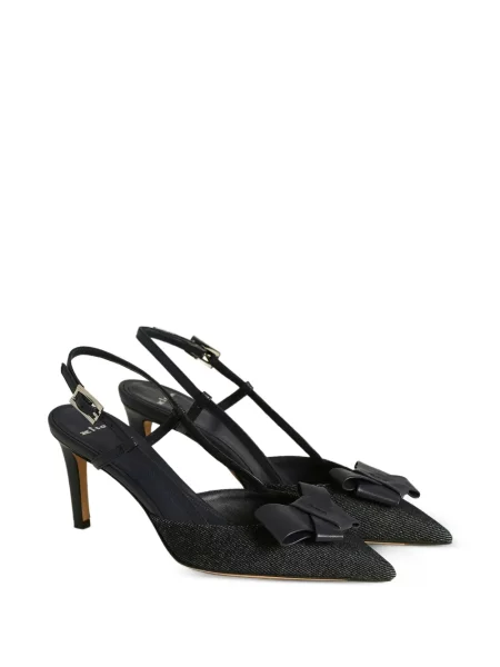 Pantofi cu toc Kiton cu funde slingback albastru