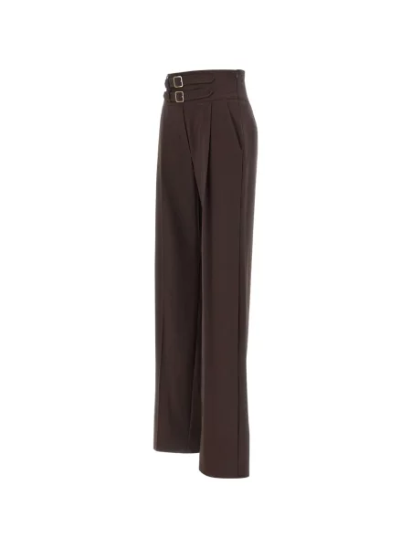 Pantaloni Marella cu bretele maro
