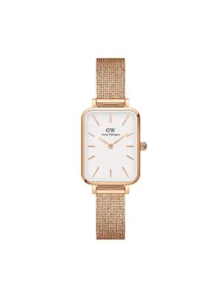 Dámske hodinky hodinky v ružovozlatej farbe Daniel Wellington Quadro ružová