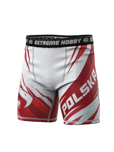 Spodenki Vale Tudo do MMA EXTREME HOBBY POLSKA ULTIMATE białe