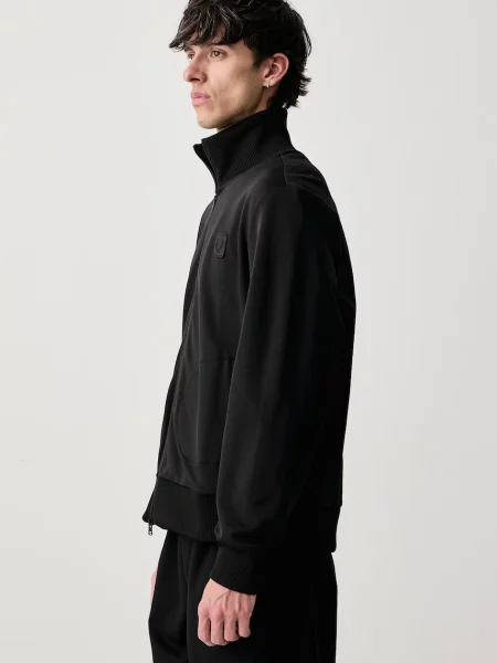 Fred Perry bluza rozpinana z bawełną czarna