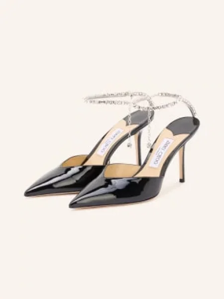 Jimmy Choo Sling Lodičky Saeda 85 S Ozdobnými Kamínky černá