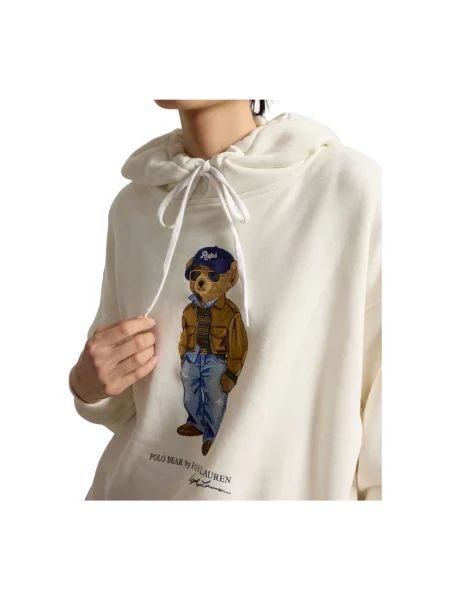 Bluza z kapturem Ralph Lauren z kapturem biała
