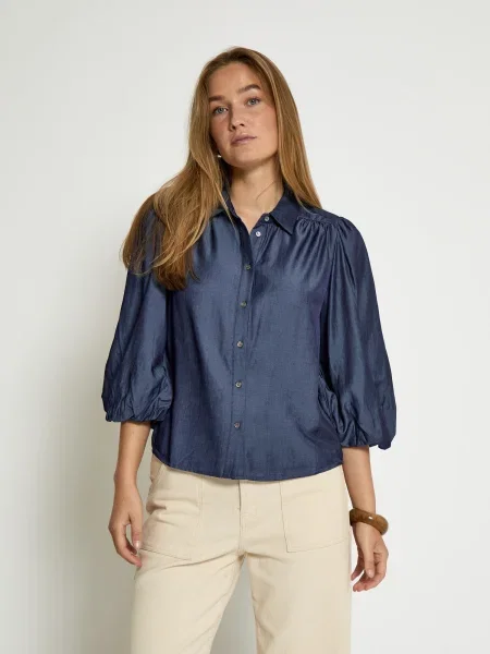 Peppercorn Bluză Bea denim albastru