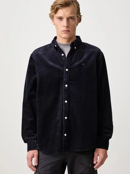 Carhartt WIP Madison Cord koszula sztruksowa niebieska
