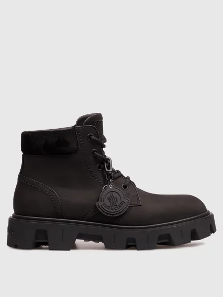 Черевики Peak City з нубуку Moncler чорні