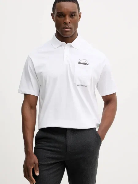 KARL LAGERFELD Tricou polo alb