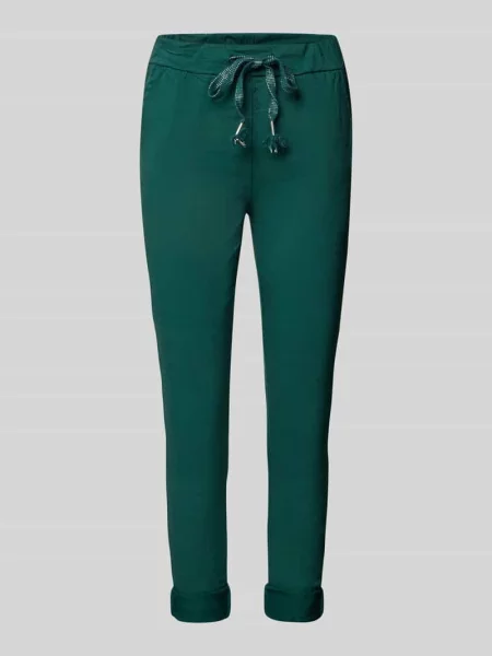 Spodnie materiałowe o kroju skinny fit z tunelem Zabaione