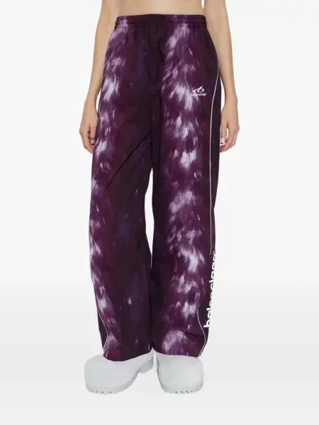 Pantaloni Balenciaga cu imagine alergare violet