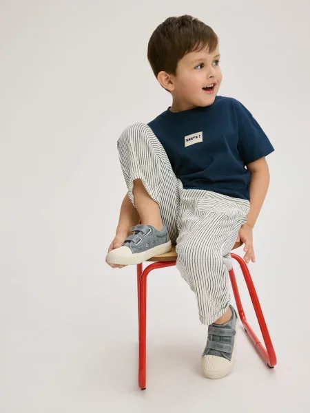 Кеды Reserved на липучках голубые