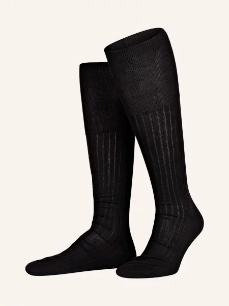 Falke Podkolanówki Luxury schwarz czarne