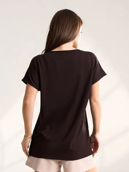 Футболка ISSA Plus темно-коричневий коричнева