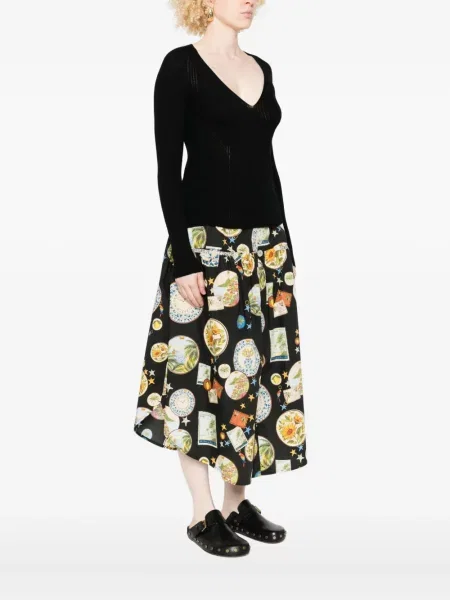 Pulover Twinset cu decolteu în V negru