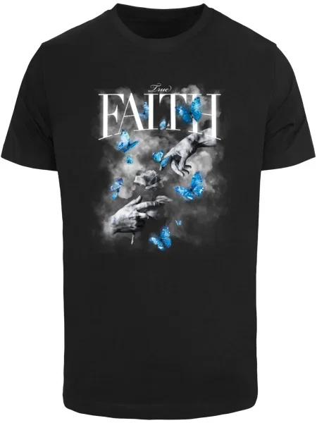 Mister Tee Tricou albastru / negru alb