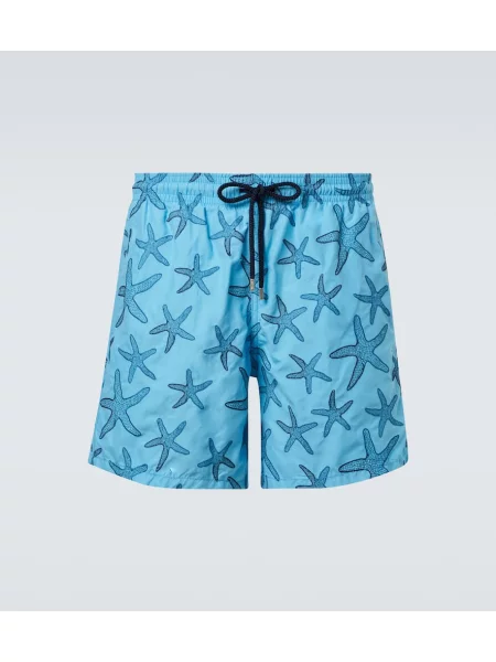 Spodní díl plavek Vilebrequin s potiskem modrý