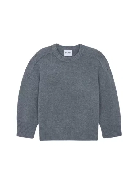 Dzianinowy sweter Kujten szary