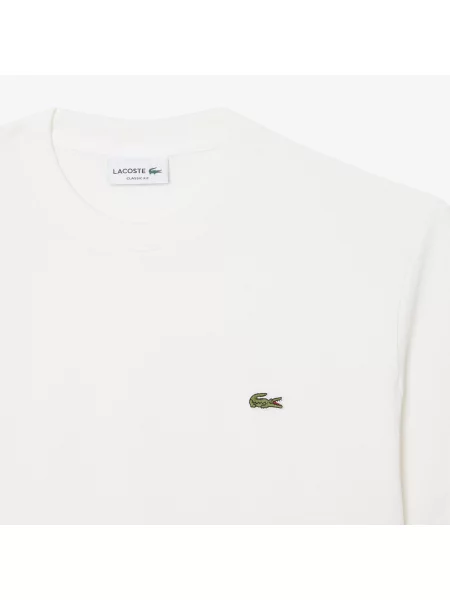 Lacoste T-Shirt Z Okrągłym Dekoltem Classic Fit biały