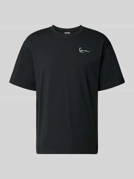 T-shirt o kroju oversized z wyhaftowanym logo Karl Kani czarna