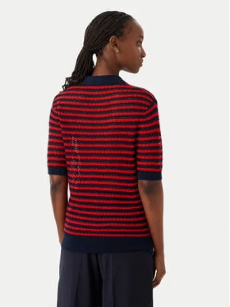 Tommy Hilfiger Polo marškinėliai Pointelle raudona