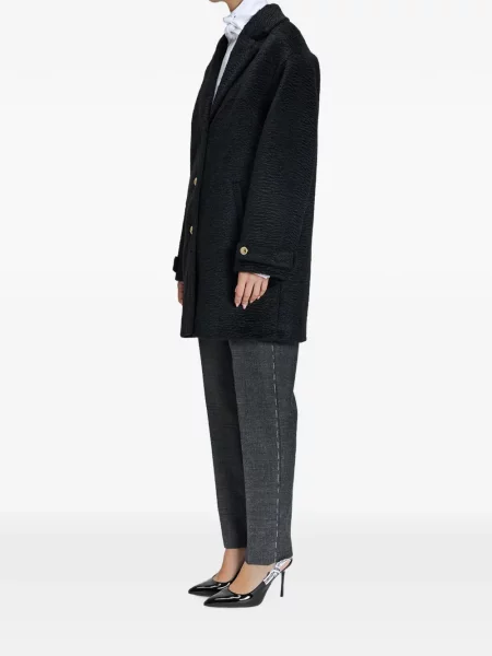 Bouclé palton Just Cavalli negru
