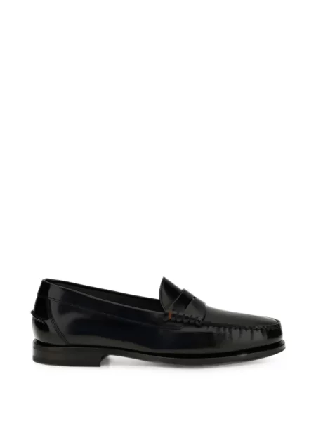 Pantofi loafer Santoni din piele negru