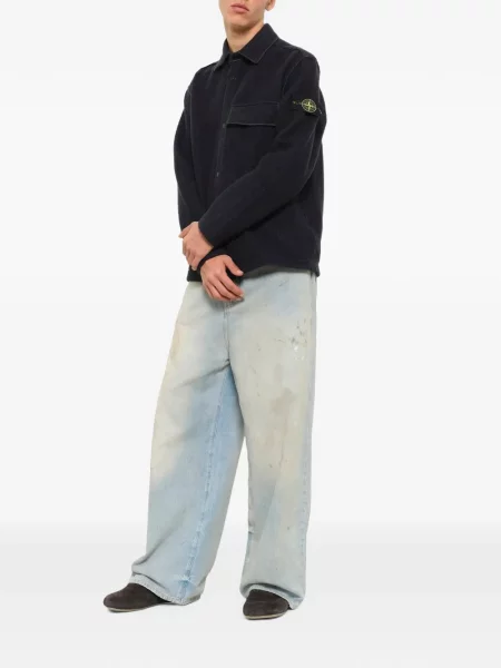 Bouclé cămașă Stone Island cu strasuri gri