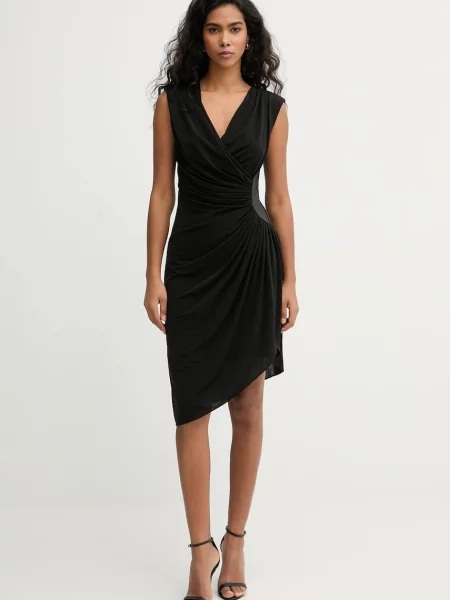 Karl Lagerfeld rochie mini evazati negru