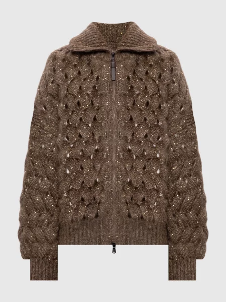 Кардиган Brunello Cucinelli коричневый