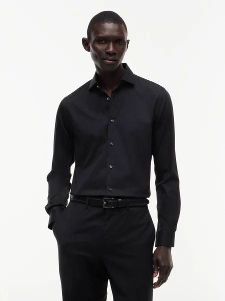 Tommy Hilfiger Cămașă | stretch negru