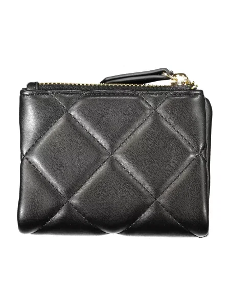 Lniany portfel Valentino Bags czarny