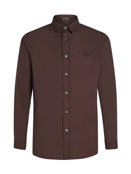 Karl Lagerfeld Košile tmavě hnědá