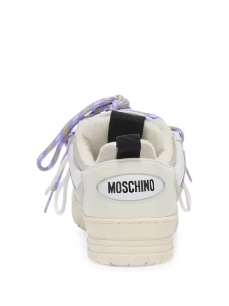 Sneakerși Moschino cu autograf alb