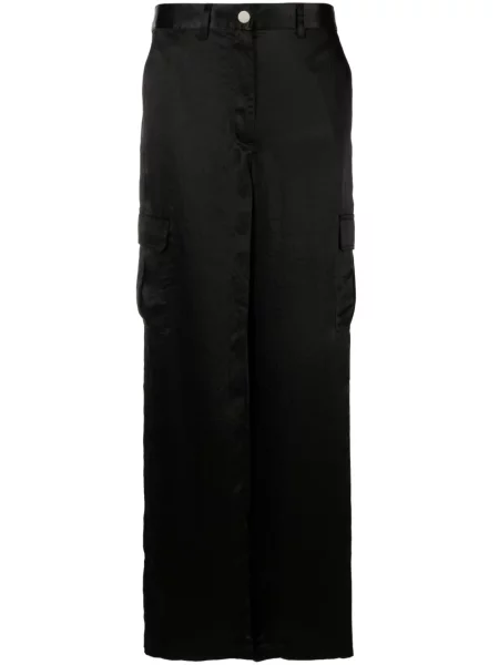 Pantaloni Theory din satin negru