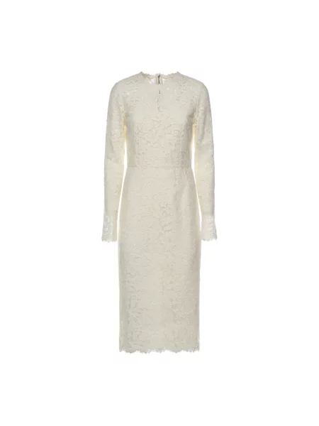 Sukienka Dolce And Gabbana koronkowa biała