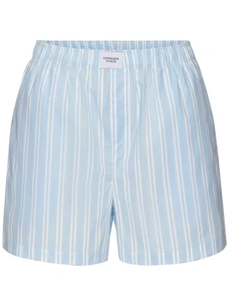 Copenhagen Studios Pantaloni de pijama albastru deschis alb