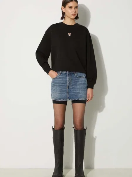 Fiorucci spódnica jeansowa Mid Blue Denim Mini Skirt mini prosta niebieski