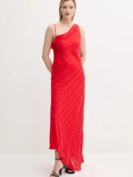 Samsoe Samsoe rochie SAMARINA maxi drept roșu