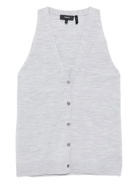 Vestă Theory de lână gri