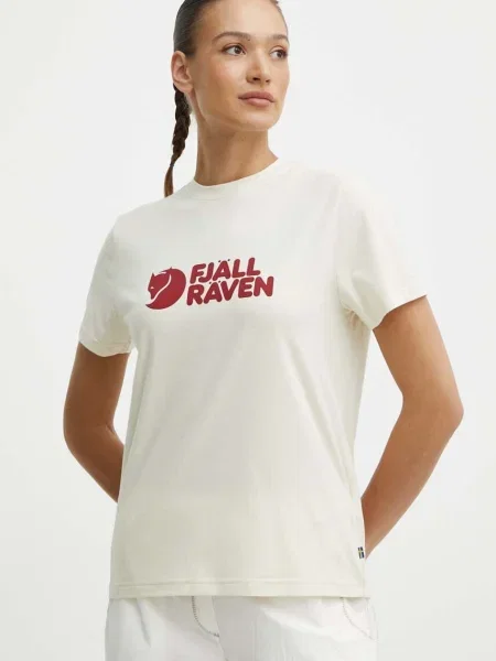 Тениска Fjallraven Fjällräven Logo Tee бежово