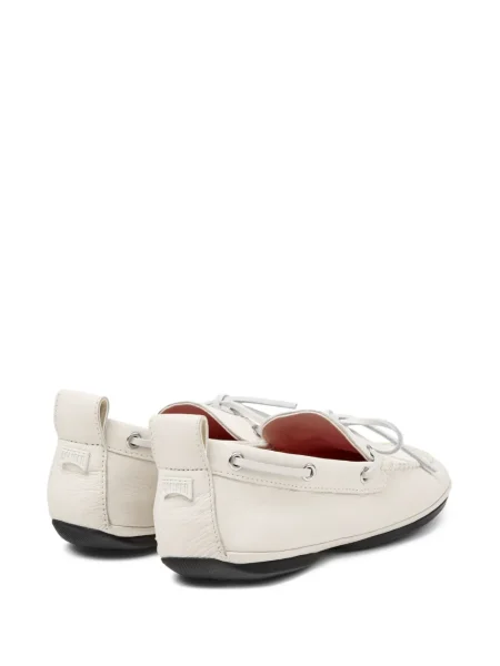 Pantofi loafer Camper cu șireturi din piele alb