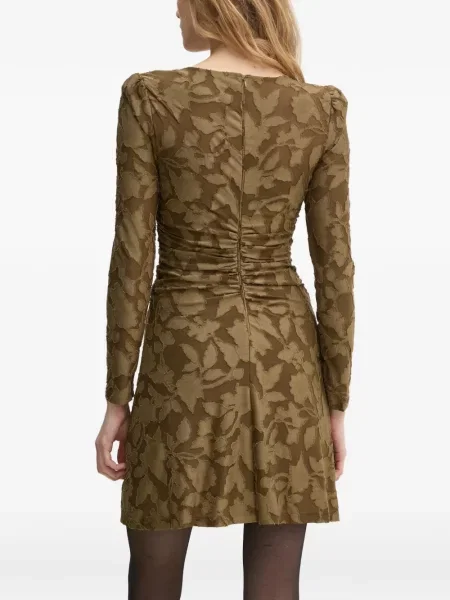 Rochie mini Sisley cu volane verde