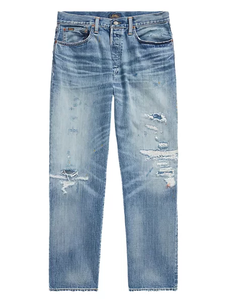 Риза Polo Ralph Lauren с протрити краища синьо