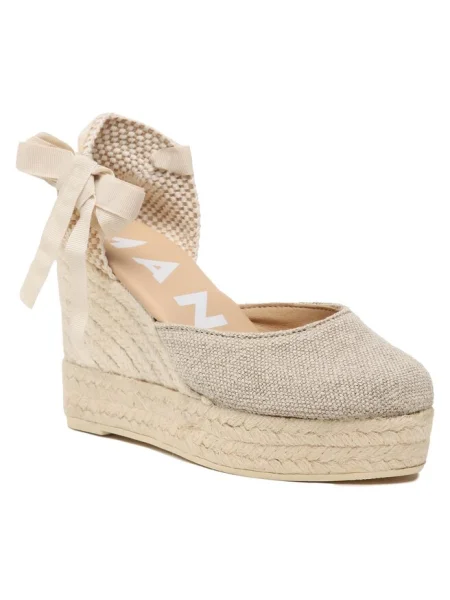Espadrile Manebi Wedge Espadrilles O WV bej