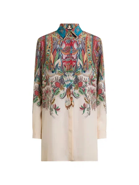 Cămașă Etro de mătase cu imagine cu model paisley